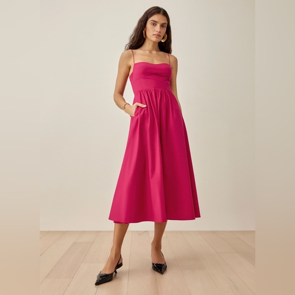 Reformation Vinny Dress Rhubarb - Picture 1 of 7